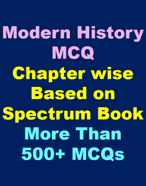 Modern History Spectrum Chapterwise MCQ Hindi Medium